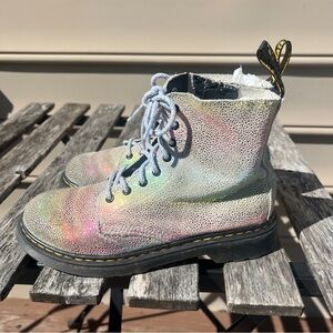 Dr. Martens 1460 Pascal J Iridescent Rainbow Suede Boots Sz 3